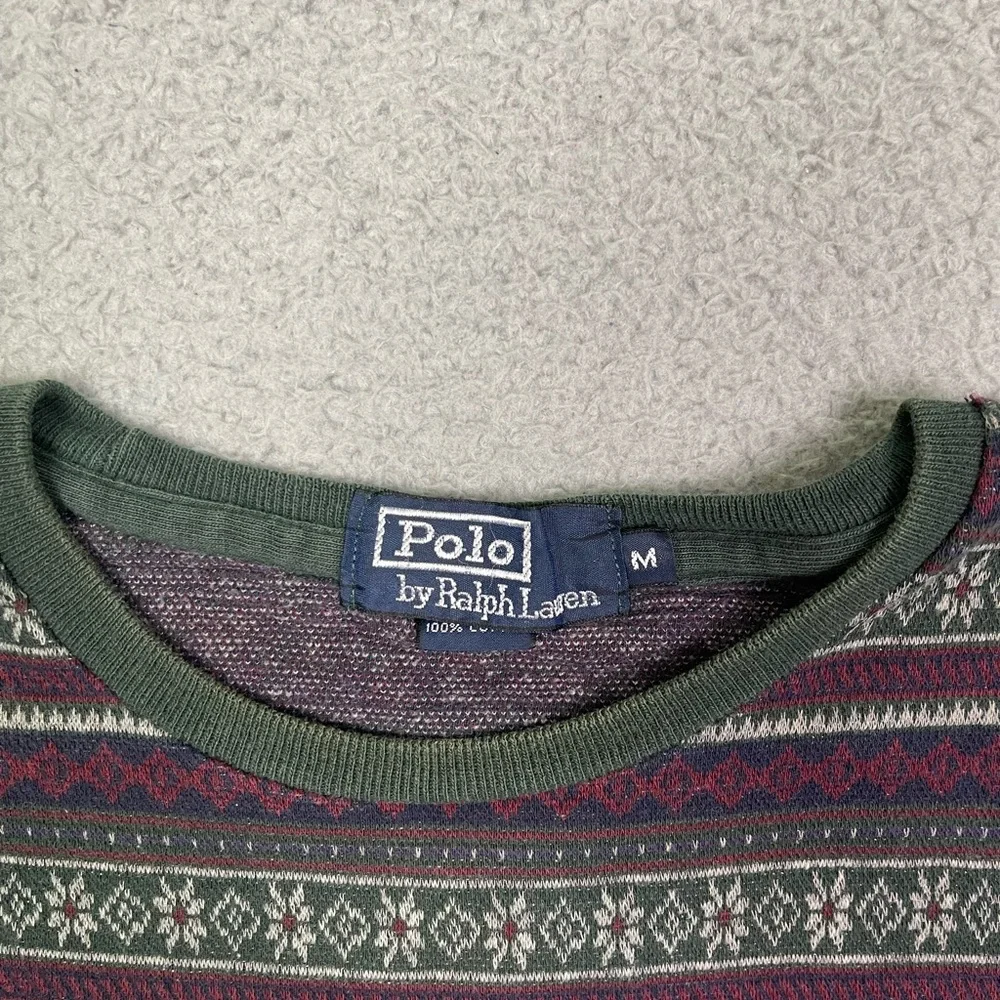 Vintage polo Ralph‎ Lauren snowflake striped sweater
